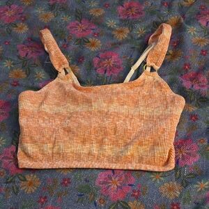 Altar'd State Orange Ribbed Tank Top